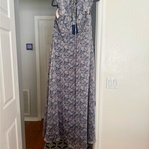 Floral Blue Maxi Dress